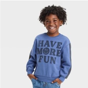 Grayson Mini Toddler Boys' Have More Fun French Terry Crewneck Pullover 2T